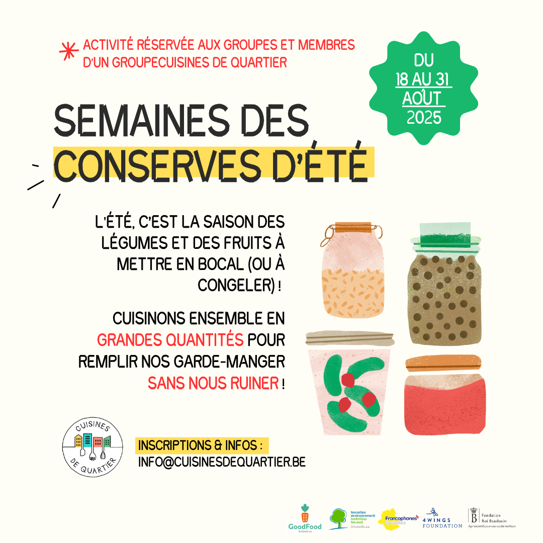 SAVE THE DATE ! Semaines des Conserves d'Été 🍆🍈🥒🍎 Du 18 au 31 août 2025